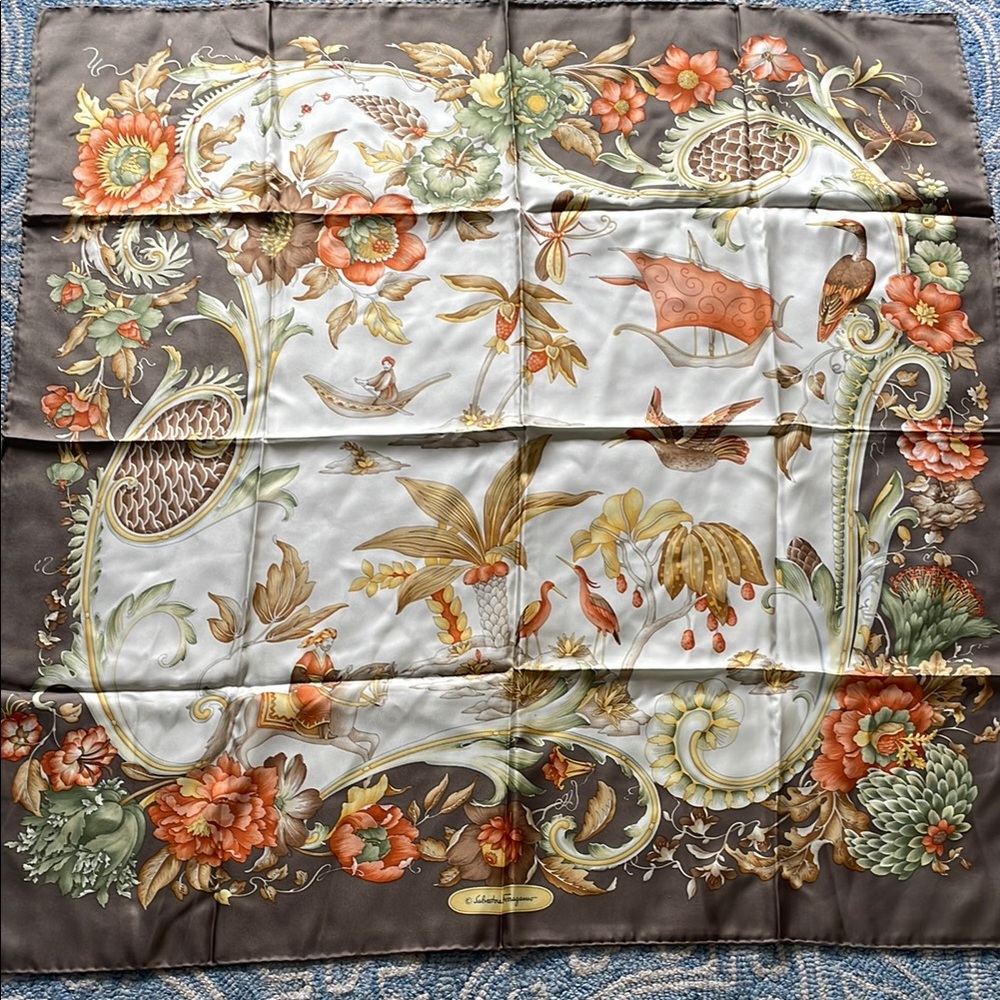 Salvatore Ferragamo scare 33.5X33 inches